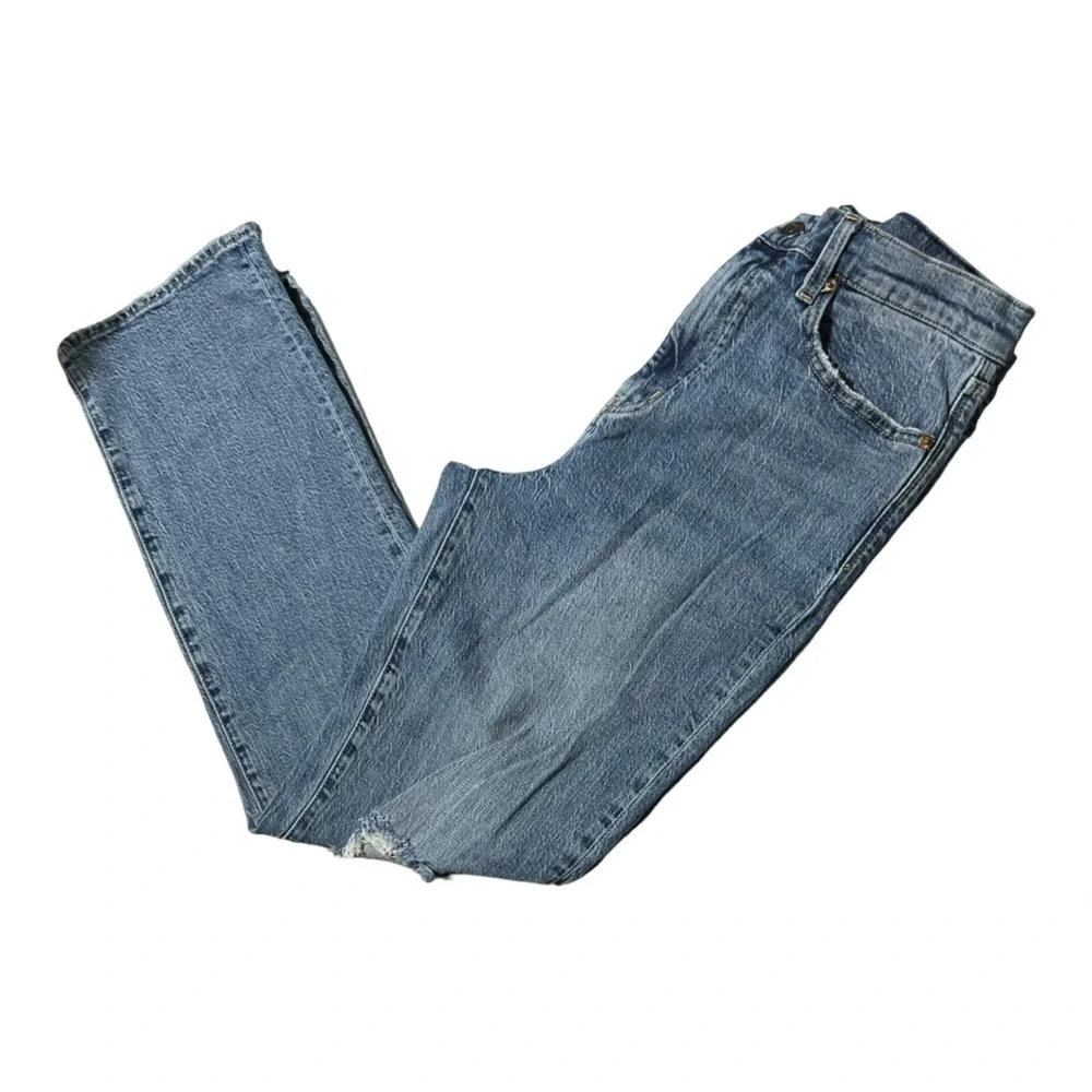 EIC Pistola Size 29 High Waist Denim Jeans Distress Raw Hems Women's RN # 85555